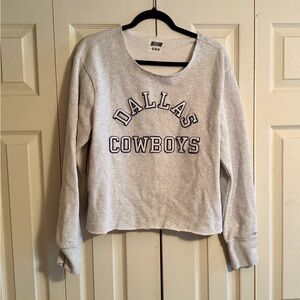 Dallas Cowboys Gray Vintage Crew Neck Sweater